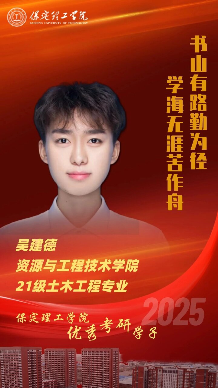 【榜样引领】保定理工学院2025届优秀考研学子风采展（十一）