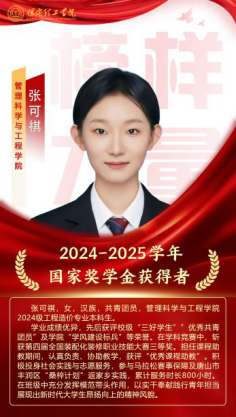 榜样引领┃国家奖学金获得者风采展示   （第八期）