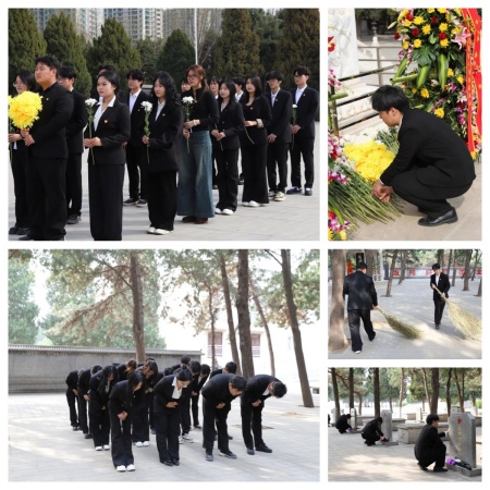 缅怀革命先烈 传承红色基因 保定理工学院艺术学院开展清明扫墓活动